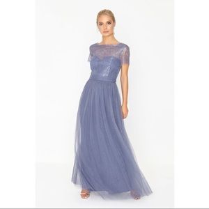 Lace Overlay Maxi Dress